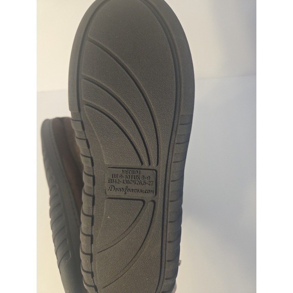 Dearfoams Men's‎ Memory Foam Slipper (Brown, US Footwear Size Medium 9-10) - Picture 6 of 16